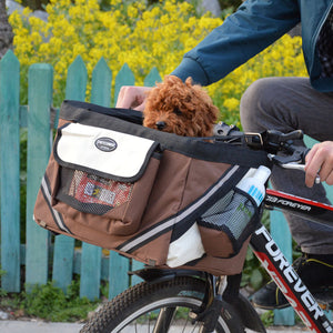 Experience the Joy of Riding with Your Pet: The Removable Pet Bicycle Front Basket Carrier Bag