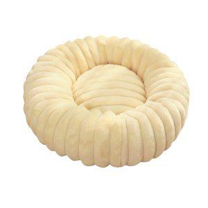 Cozy Comfort for Your Furry Friends: Pet Plush Round Winter Warm Kennel Mat Bed