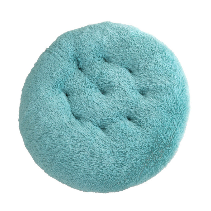 Elevate Your Pet's Comfort with the Round Plush Warm Pet Sleeping Mat Bed