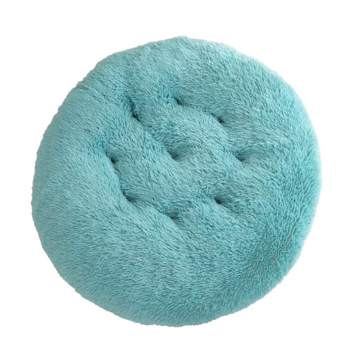 Elevate Your Pet's Comfort with the Round Plush Warm Pet Sleeping Mat Bed