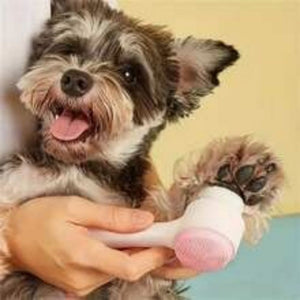Transform Your Pet's Grooming Experience with the Easy Clean Nylon Pet Paw Grooming Massage Brush