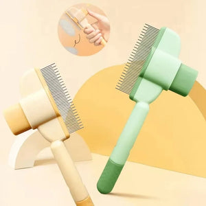One Click Pet Grooming Brush For Gentle Hair Removal
