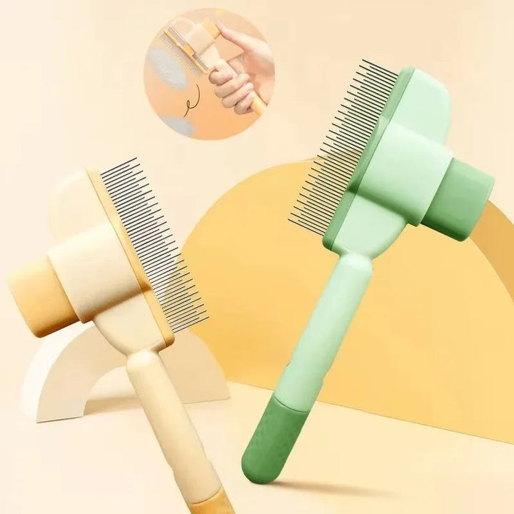 One Click Pet Grooming Brush For Gentle Hair Removal