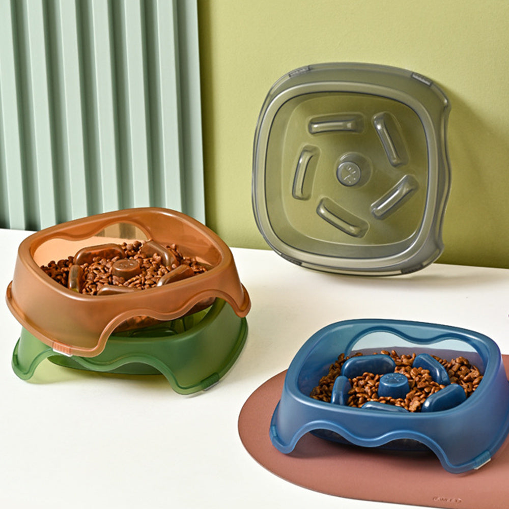 Anti-Choking Pet Slow Feeding Water Bowl