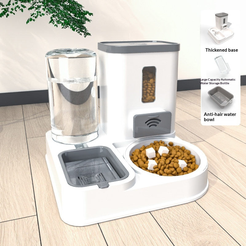 Pet Feeding And Drinking Station With Bowl