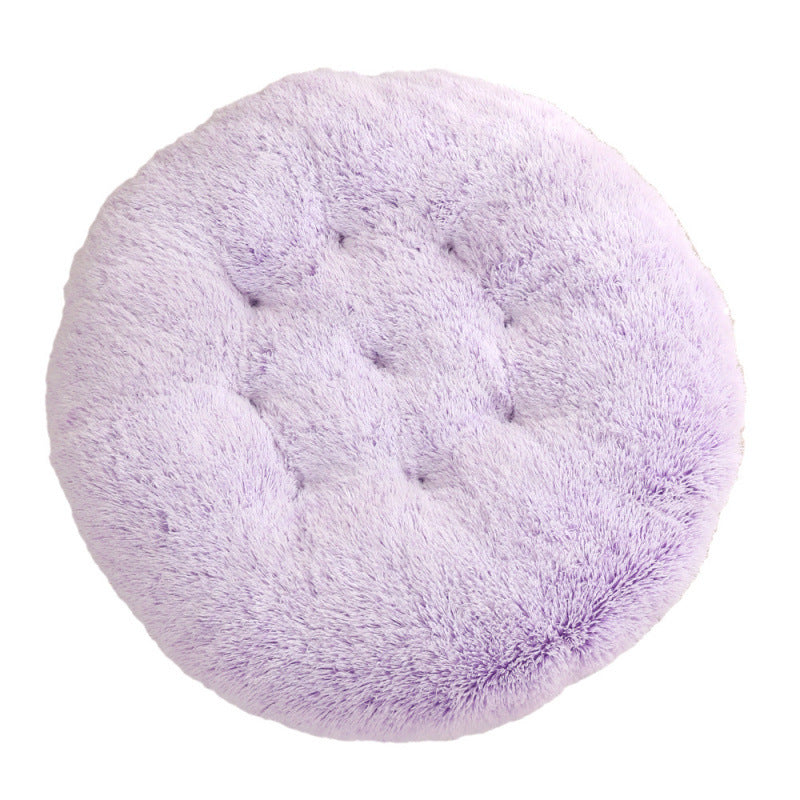 Round Plush Warm Pet Sleeping Mat Bed