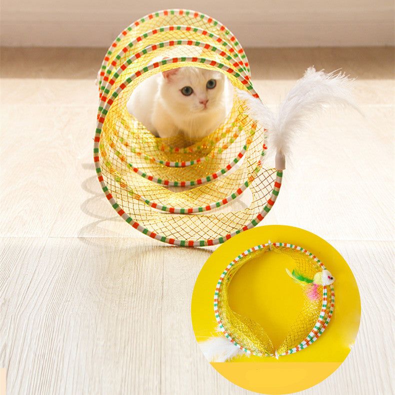 Pet Foldable Storage Tunnel Interactive Toy