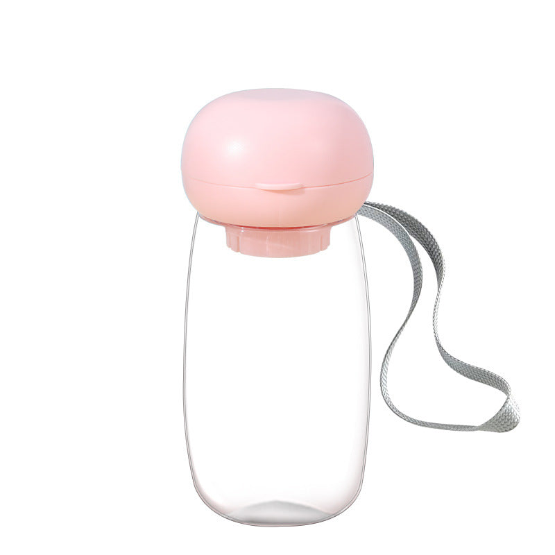 Portable Pet Water Bottle With Feeding Bowl For Travel