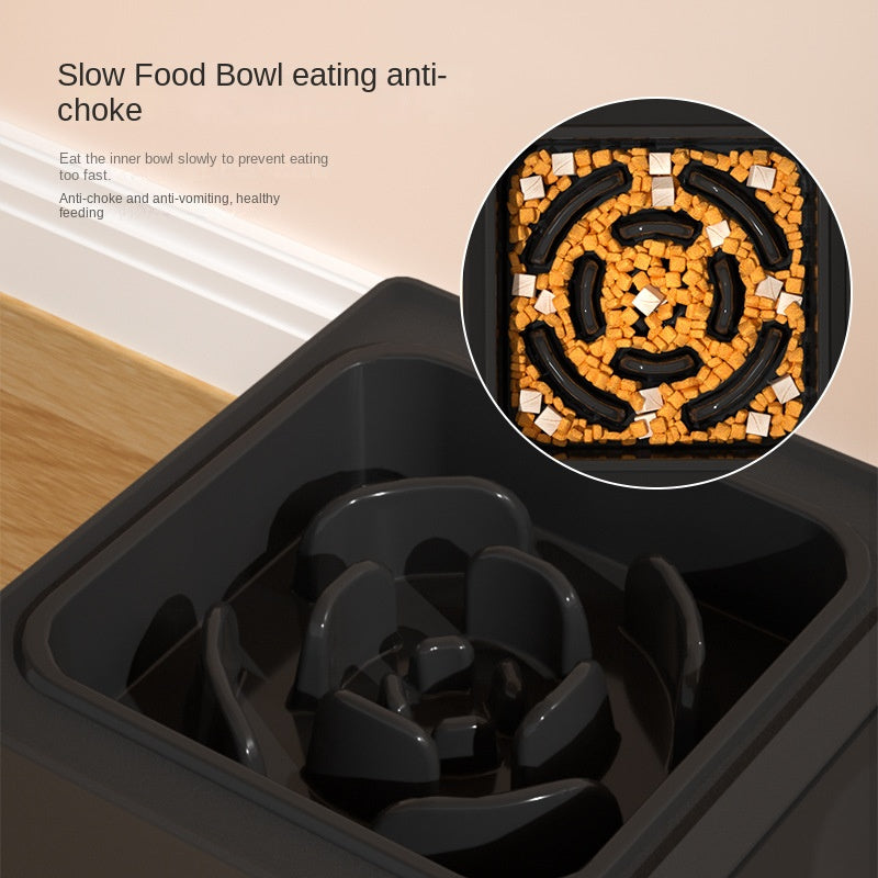 Adjustable Height Pet Double Stainless Bowl Stand
