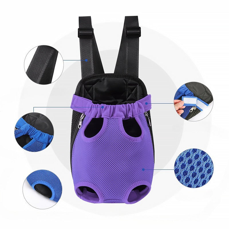 Breathable Adjustable Pet Backpack Carrier For Travel And Hiking