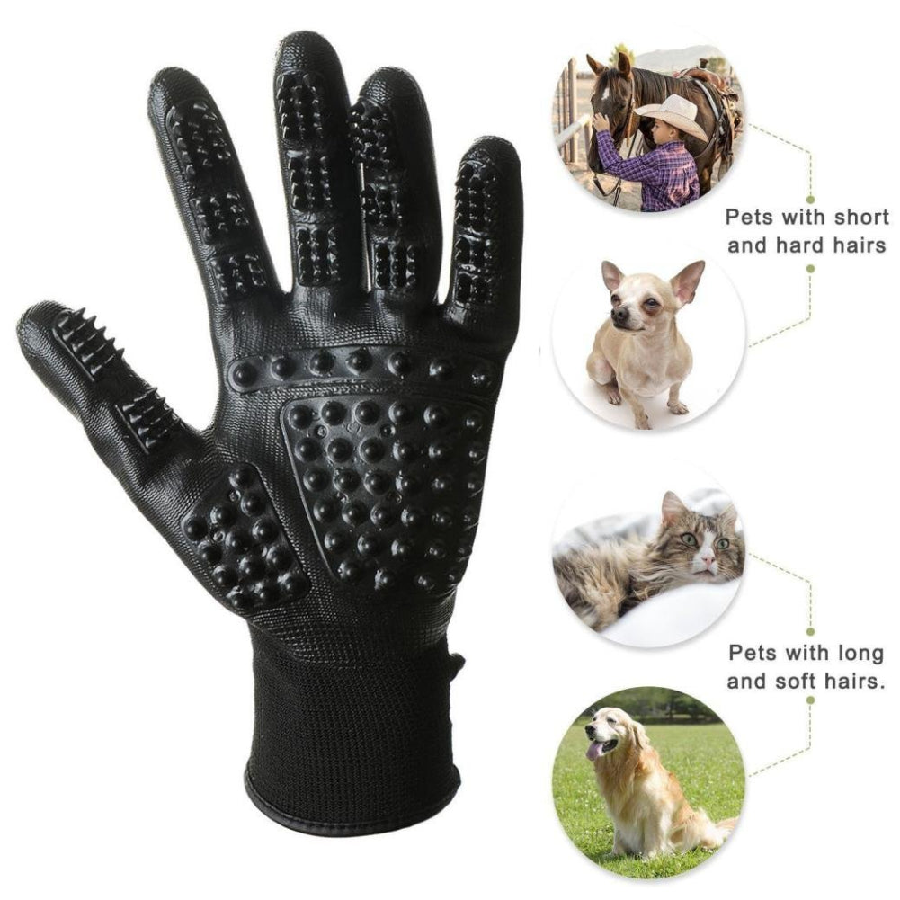 Soft Rubber Pet Grooming Glove Hair Removal Brush