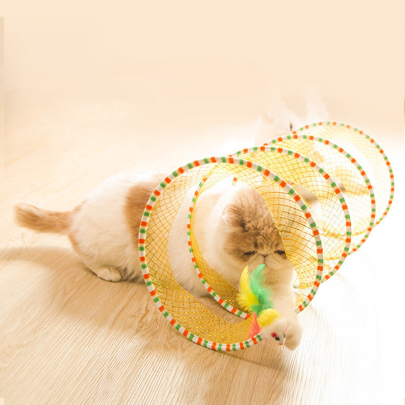 Pet Foldable Storage Tunnel Interactive Toy