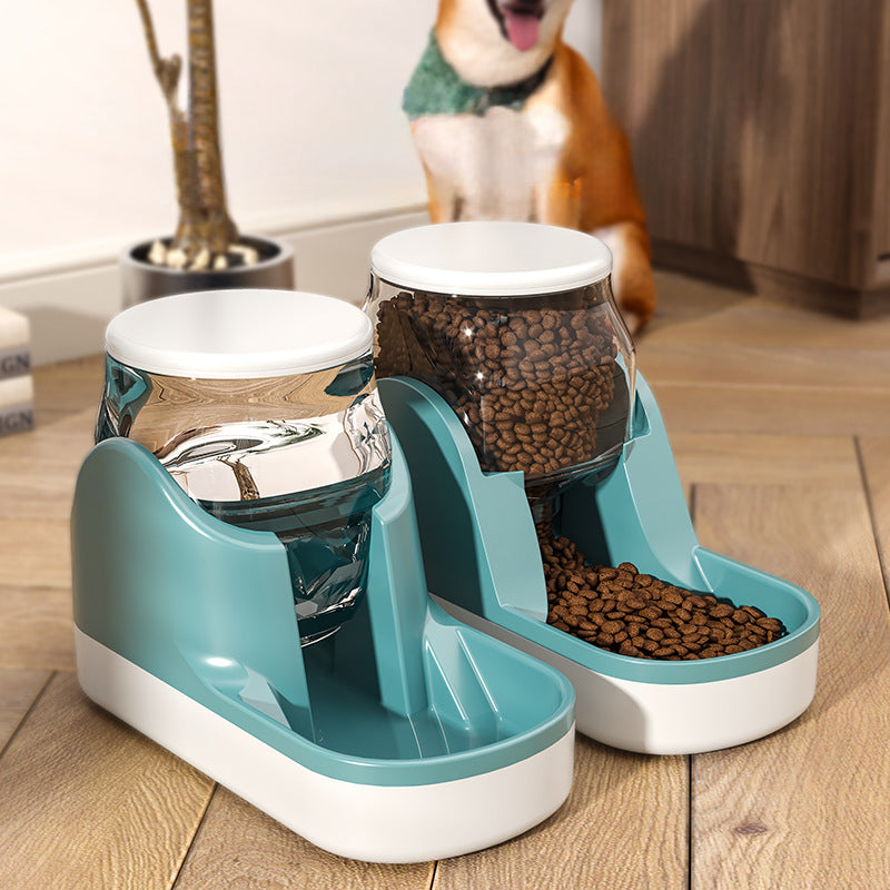 Pet Automatic Water Fountain Feeder Food Dispenser Bowl