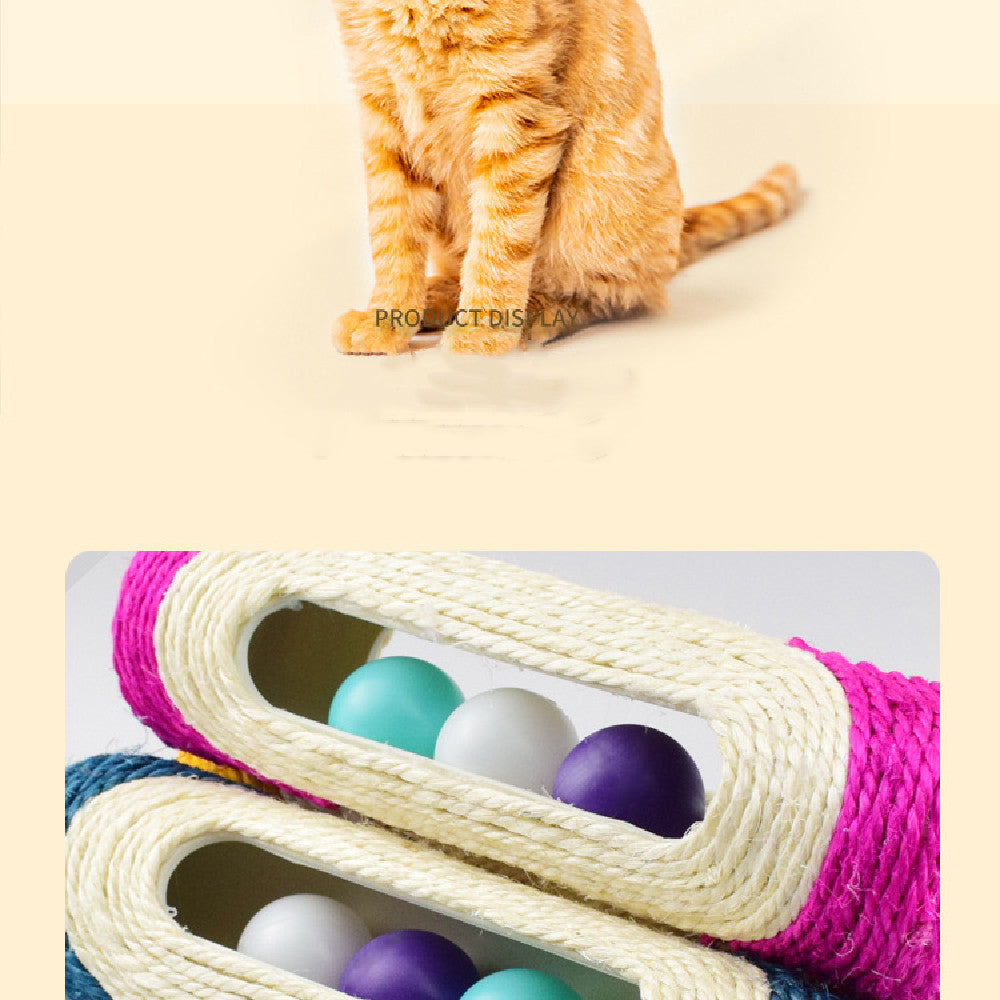 Pet Sisal Drum Three Piece Interactive Toy