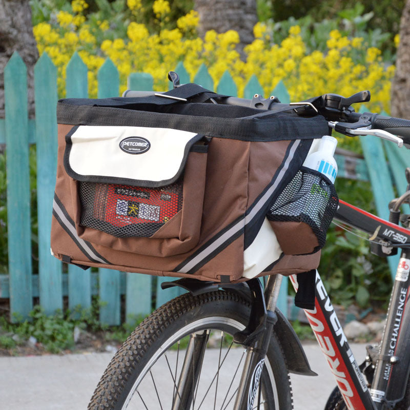 Removable Pet Bicycle Front Basket Carrier Bag
