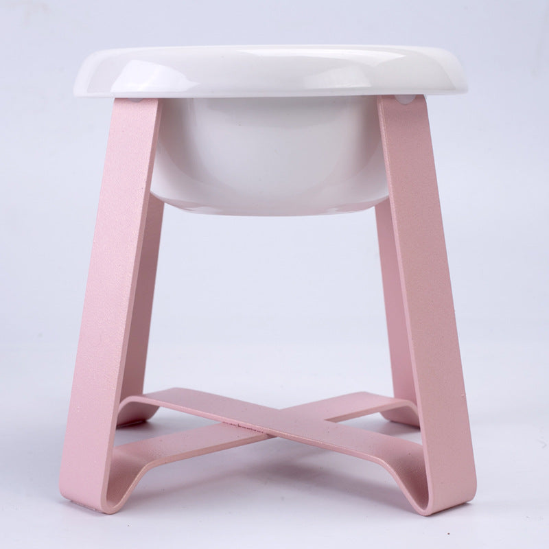 Anti-Slip Pet Feeding Bowl With Iron Stand Set