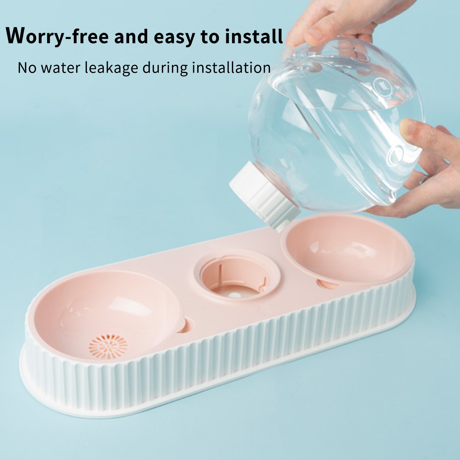 Automatic Pet Feeding And Drinking Water Bowl Dispenser