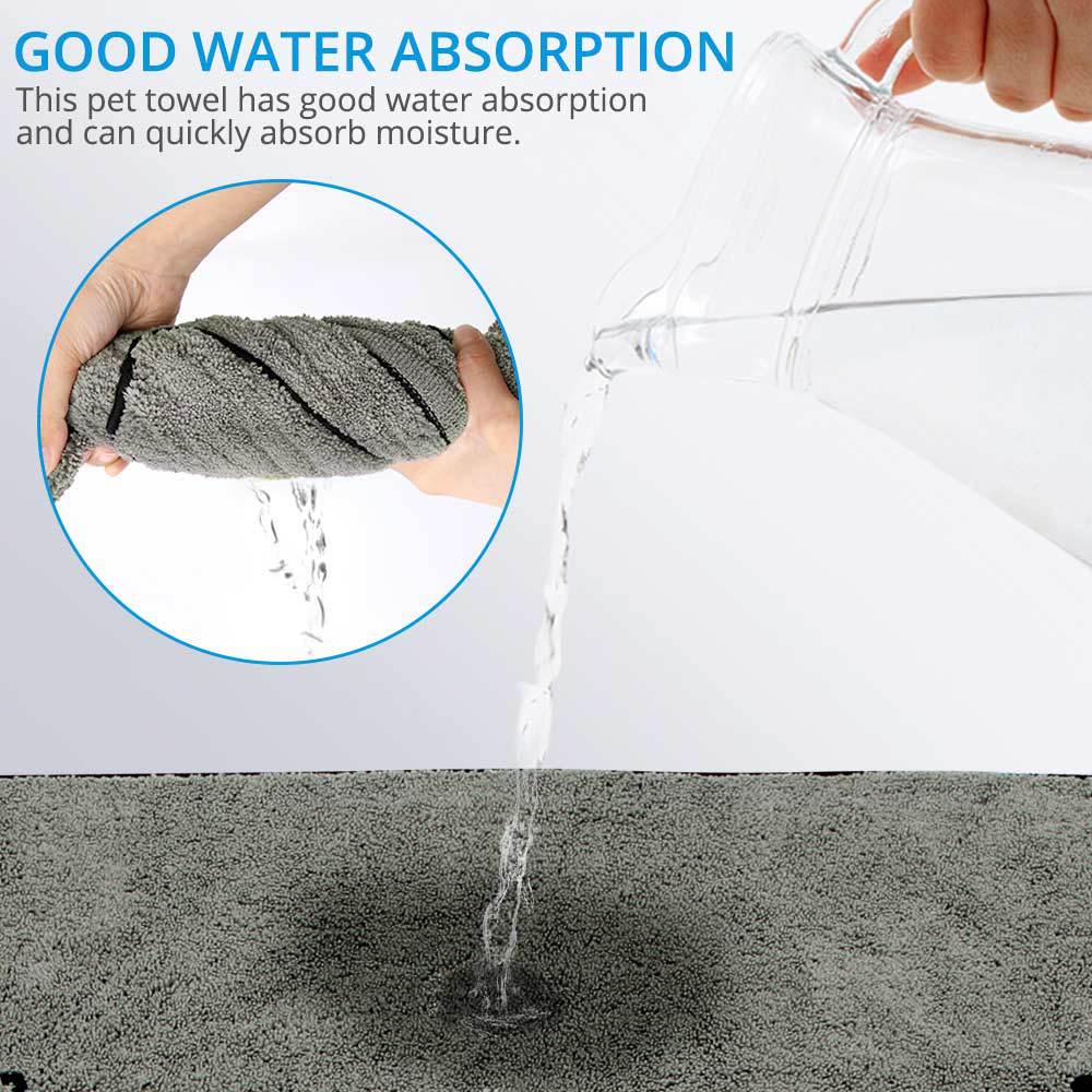 Pet Super Absorbent Bathrobe Bath Towel For Grooming