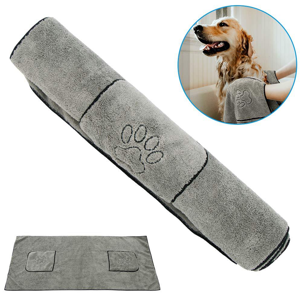 Pet Super Absorbent Bathrobe Bath Towel For Grooming