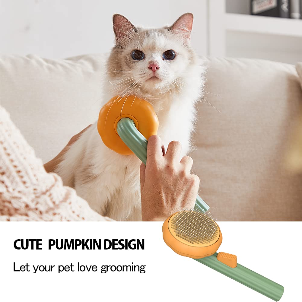 Self Cleaning Pet Slicker Brush For Grooming Hair Removal