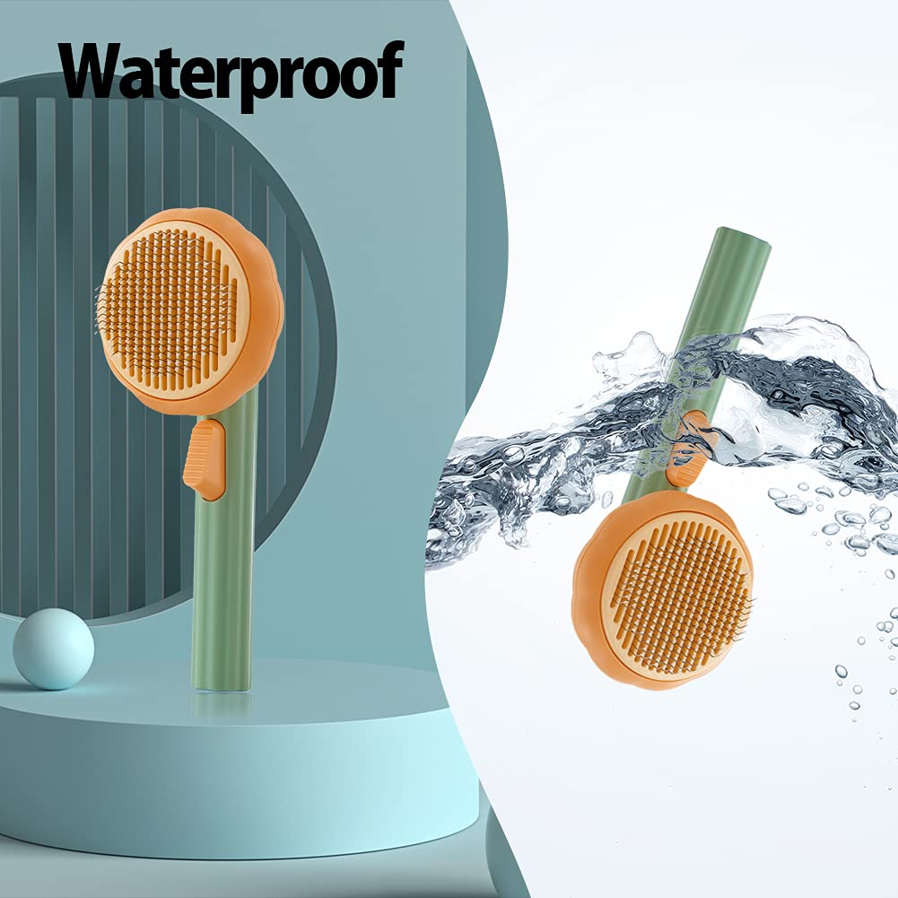 Self Cleaning Pet Slicker Brush For Grooming Hair Removal