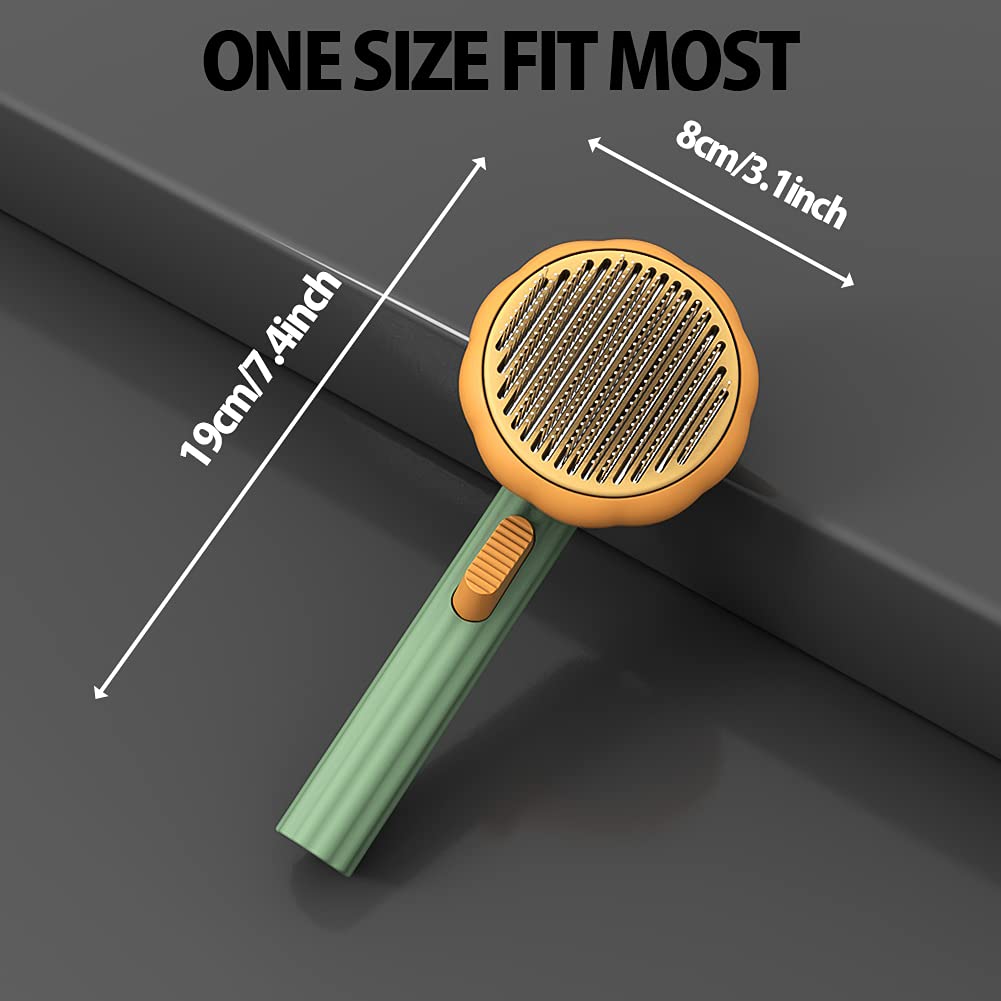 Self Cleaning Pet Slicker Brush For Grooming Hair Removal