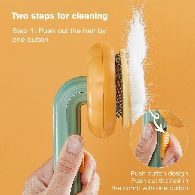 Self Cleaning Pet Slicker Brush For Grooming Hair Removal