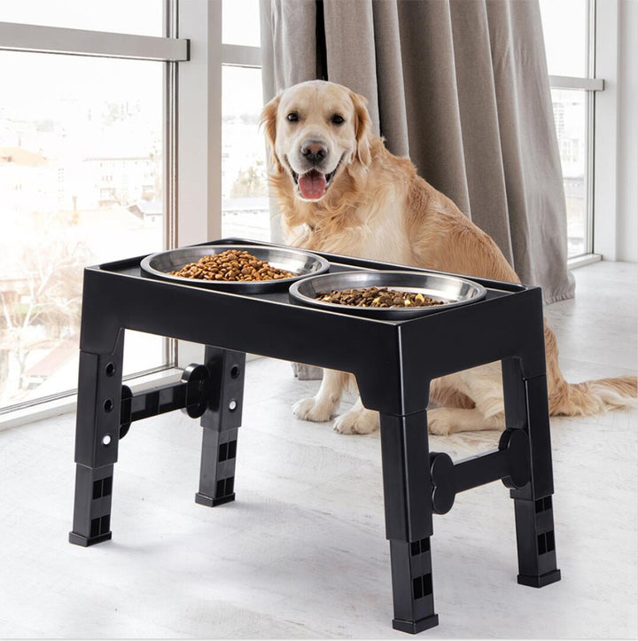 Anti-Tumble Pet Feeding Bowl With Neck Support Stand