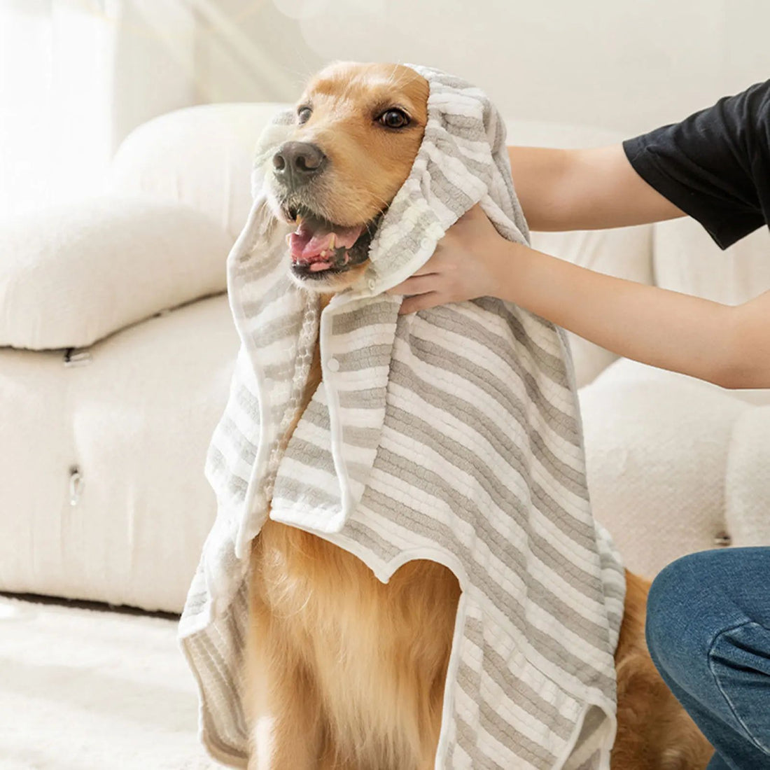 Pet Ultra Absorbent Quick Dry Bath Towel Thickened Bathrobe