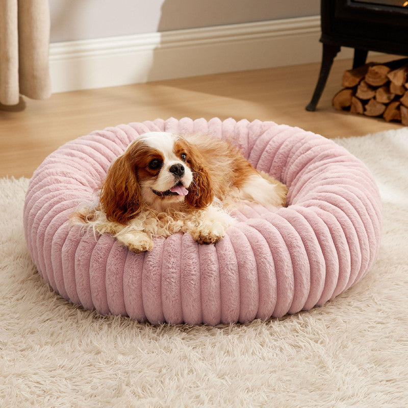 Pet Plush Round Winter Warm Sleeping Mat Bed