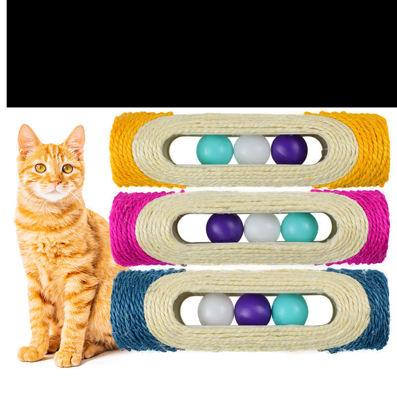 Pet Sisal Drum Three Piece Interactive Toy