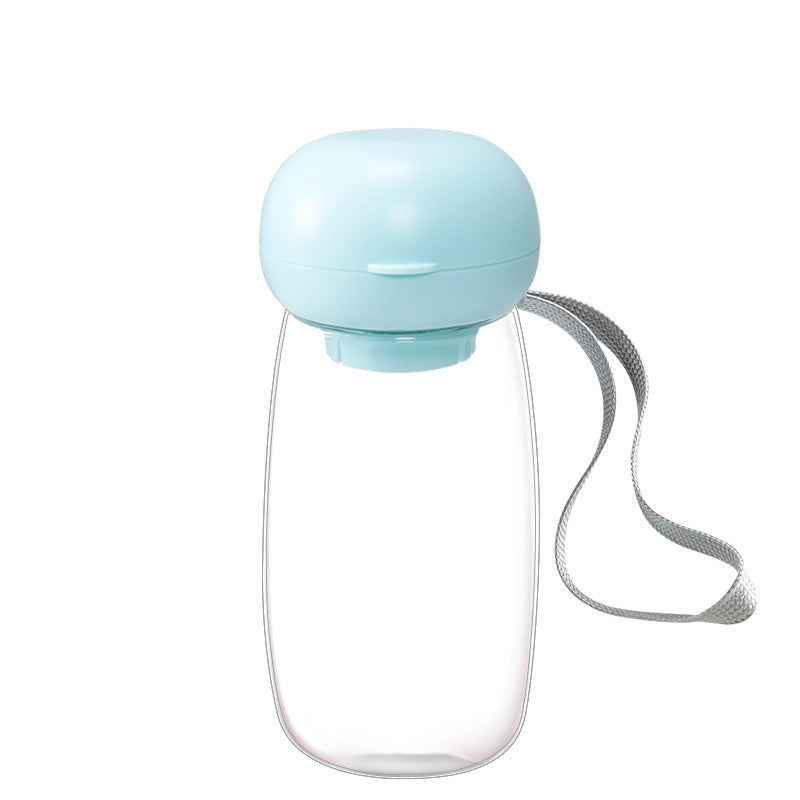 Portable Pet Water Bottle With Feeding Bowl For Travel