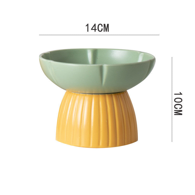 Macaron Style Ceramic Pet Feeding Bowl