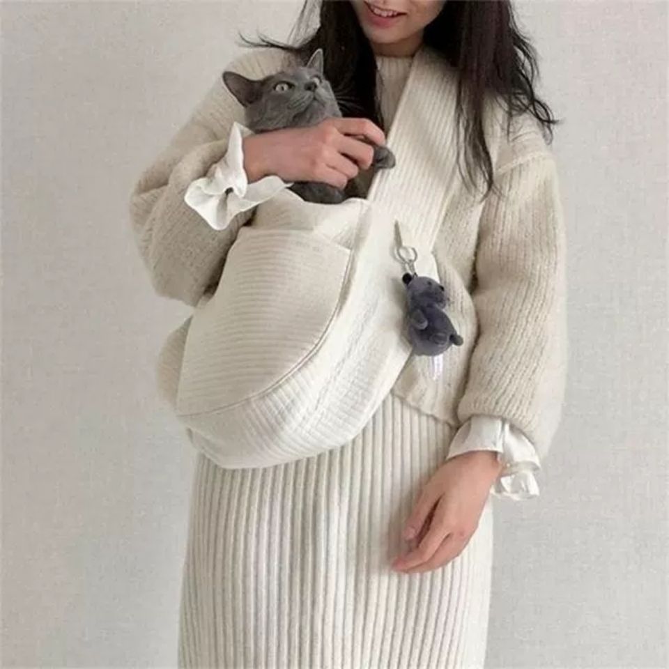 Handmade Breathable Pet Carrier Shoulder Tote Bag