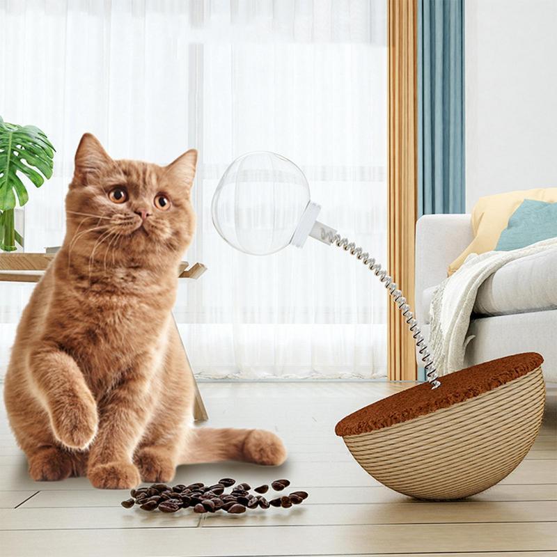 Pet Interactive Auto-Balancing Food Puzzle Ball Slow Feeder Toy