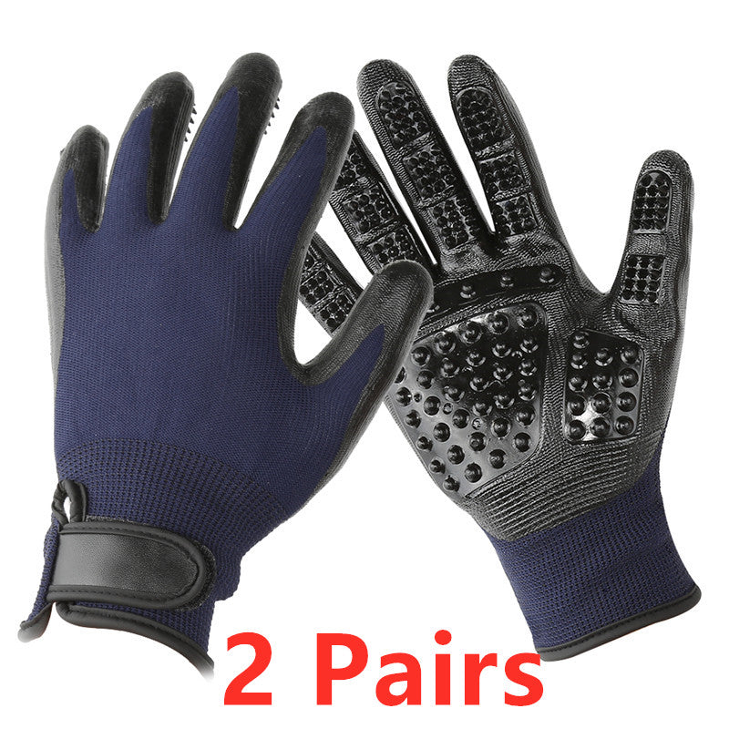 Soft Rubber Pet Grooming Glove Hair Removal Brush