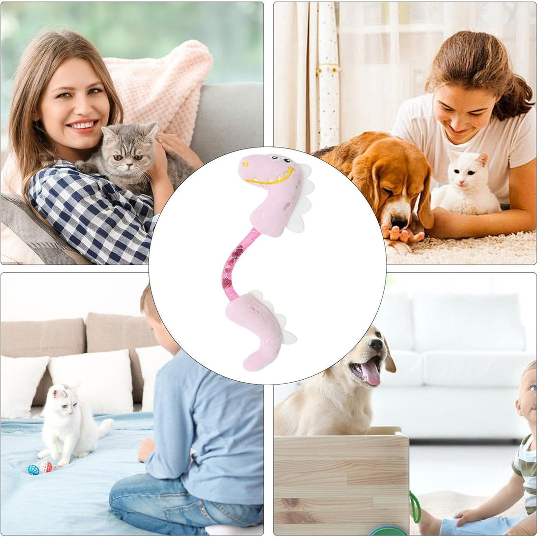 Pet Chew Rope Teeth Cleaning Interactive Kicker Spring Toy
