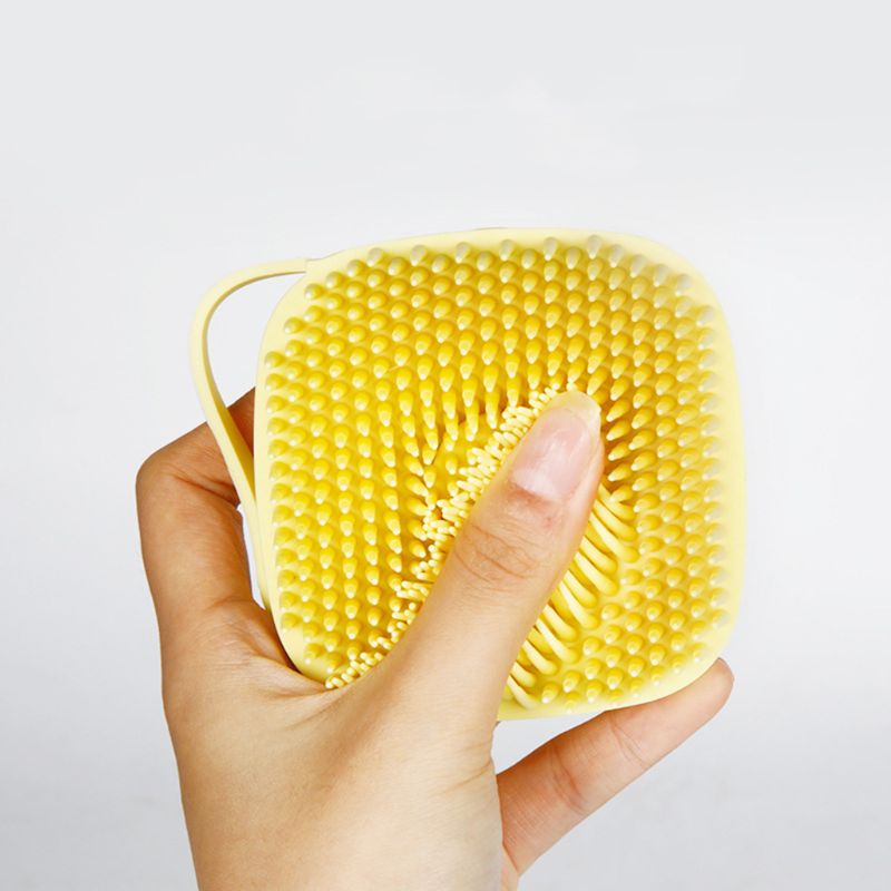 Pet Silicone Bath Brush Comb Shampoo Dispenser Grooming Tool