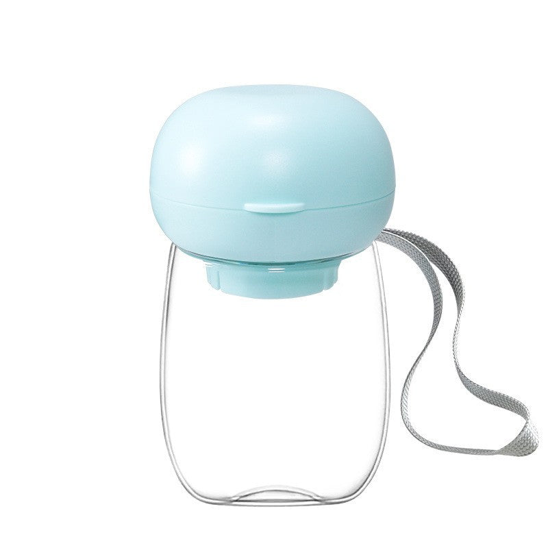 Portable Pet Water Bottle With Feeding Bowl For Travel