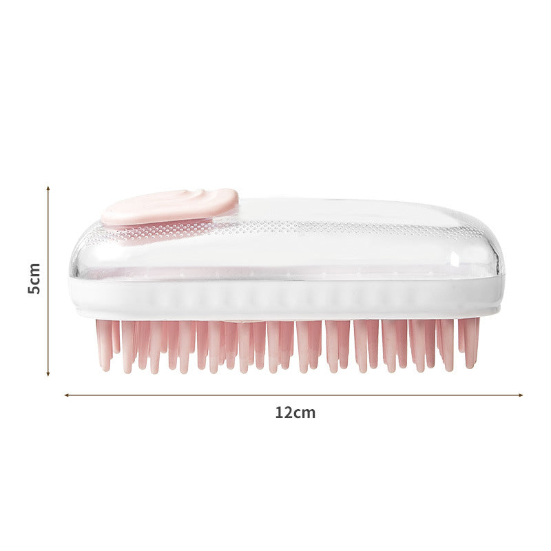 Pet Silicone Bath Massage Brush Foam Cleaning Brush