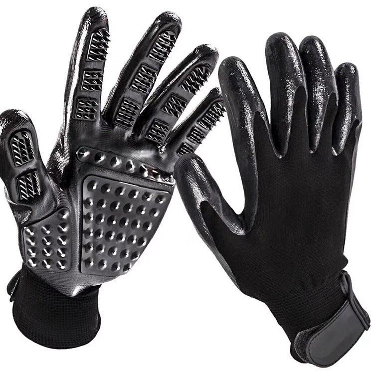 Soft Rubber Pet Grooming Glove Hair Removal Brush