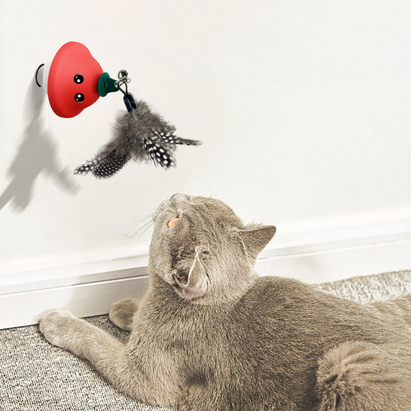 Pet Suction Cup Retractable Wand Teaser Exercise Toy