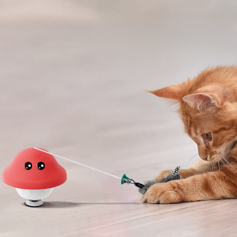 Pet Suction Cup Retractable Wand Teaser Exercise Toy