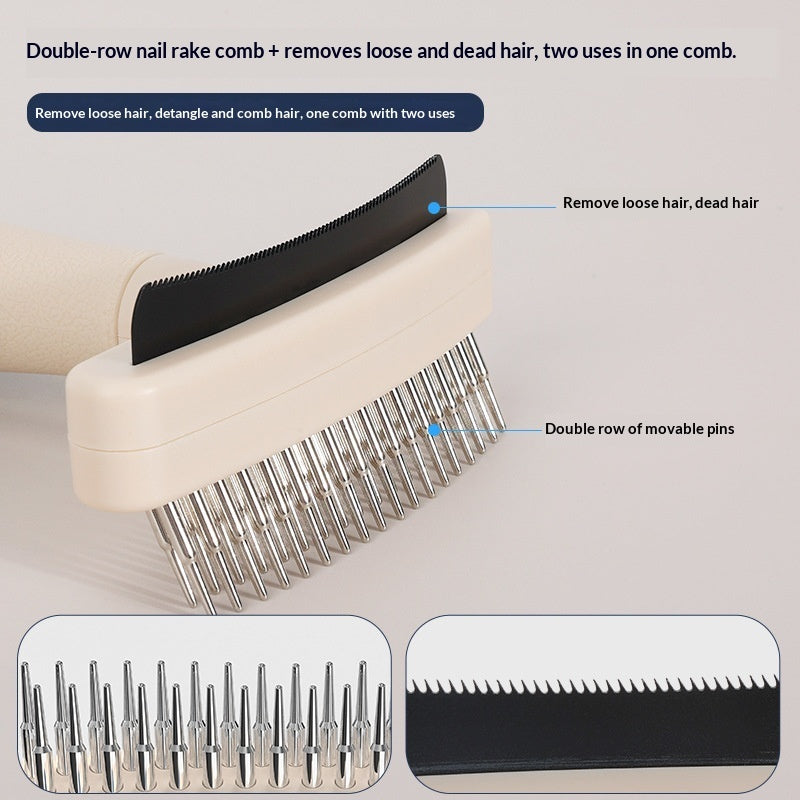 Pet Grooming Brush For Detangling And Hair Removal