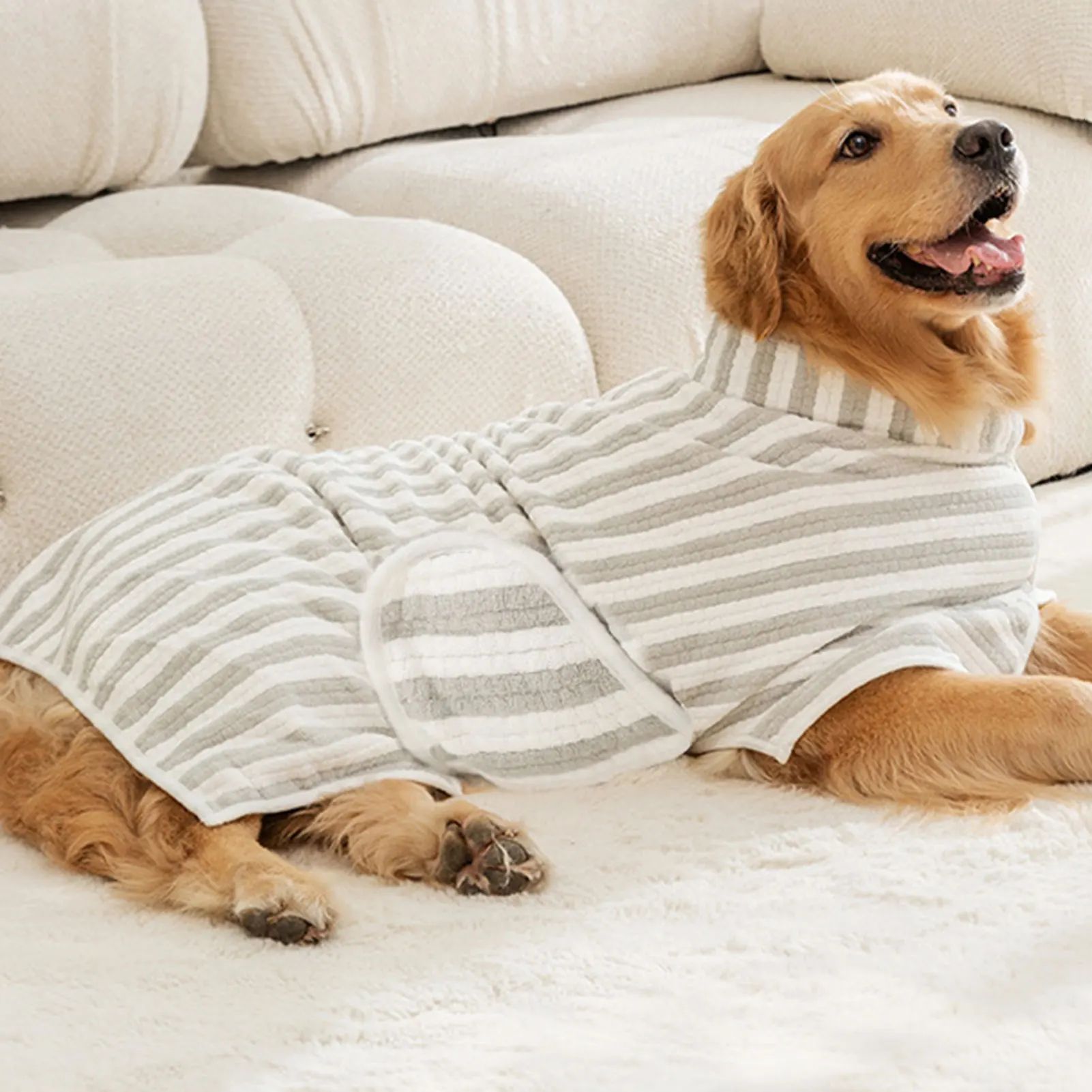 Pet Ultra Absorbent Quick Dry Bath Towel Thickened Bathrobe