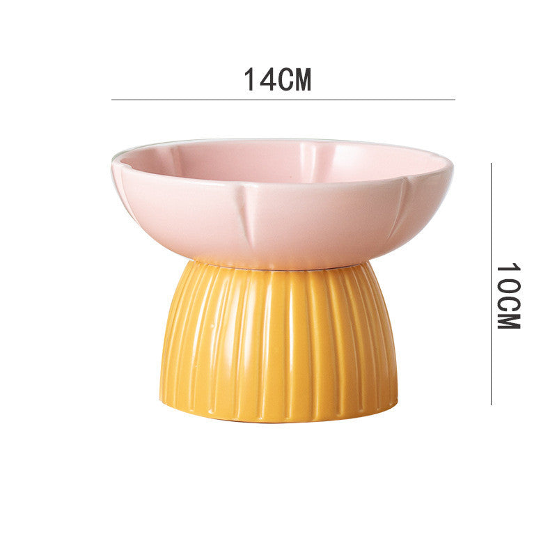 Macaron Style Ceramic Pet Feeding Bowl