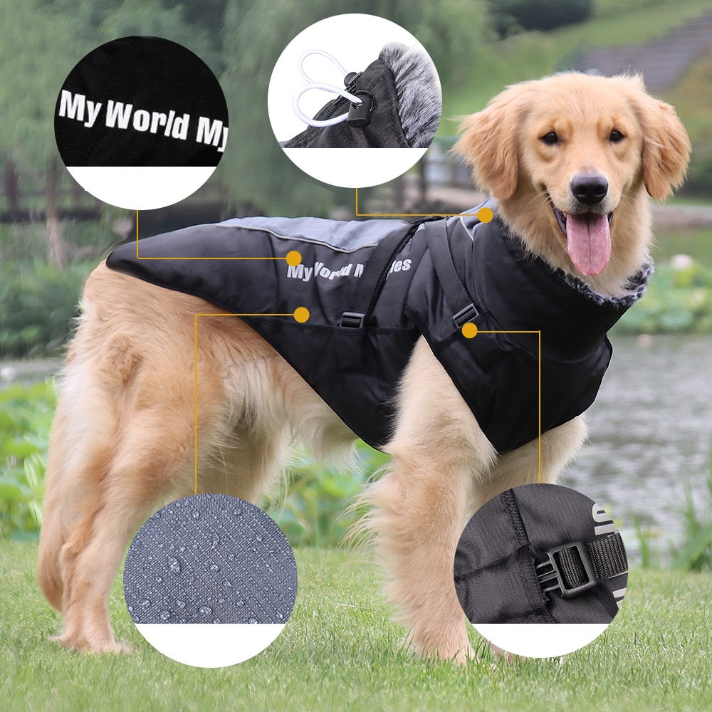 Pet Waterproof Reflective Winter Jacket For Outdoor Wear