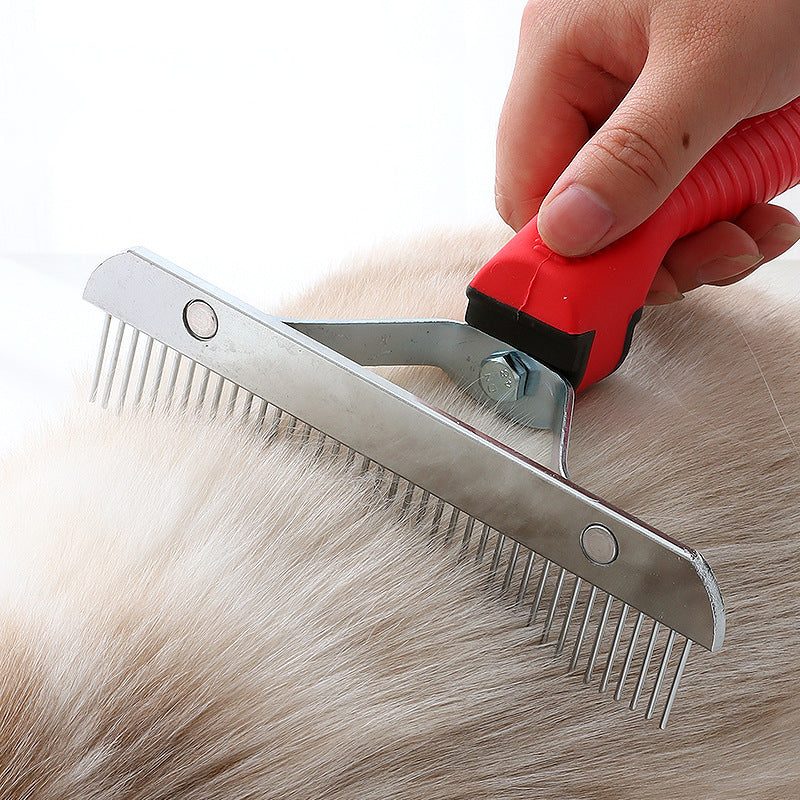 Extra Large Pet Rake Comb Deshedding Grooming Tool