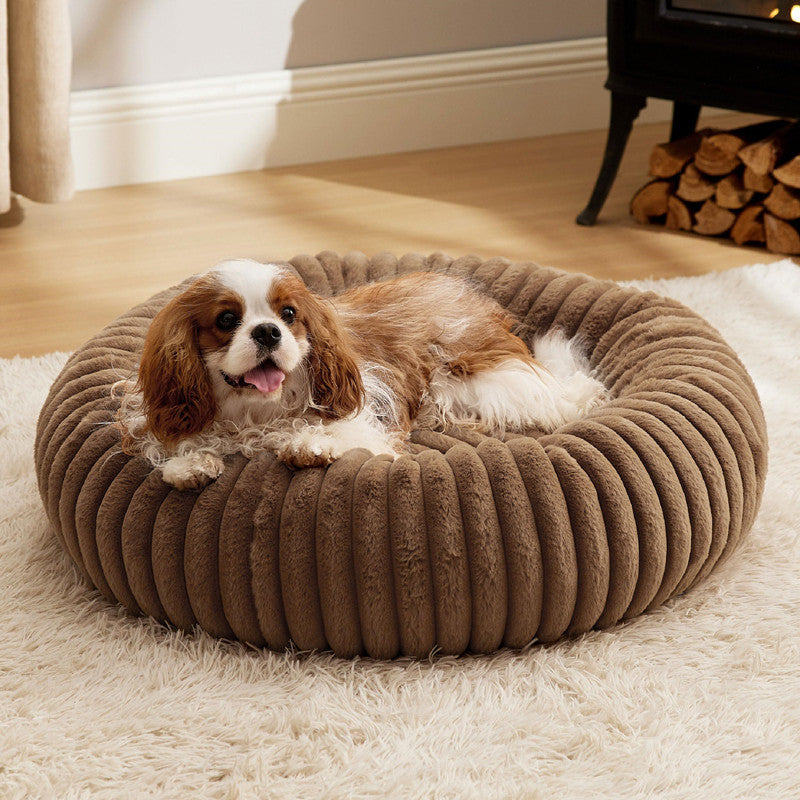 Pet Plush Round Winter Warm Sleeping Mat Bed