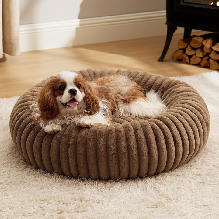 Pet Plush Round Winter Warm Sleeping Mat Bed